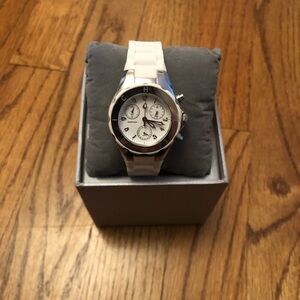 Michelle Women's White Tahitan Jelly Bean Watch